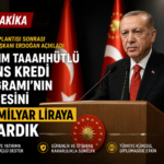 Erdoğan: “Yatırım Taahhütlü Avans Kredi Programı’nın bütçesini 750 milyar liraya çıkardık”